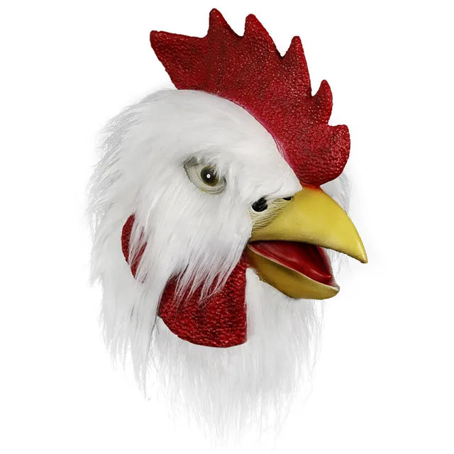 Latex Rooster Cosplay Mask