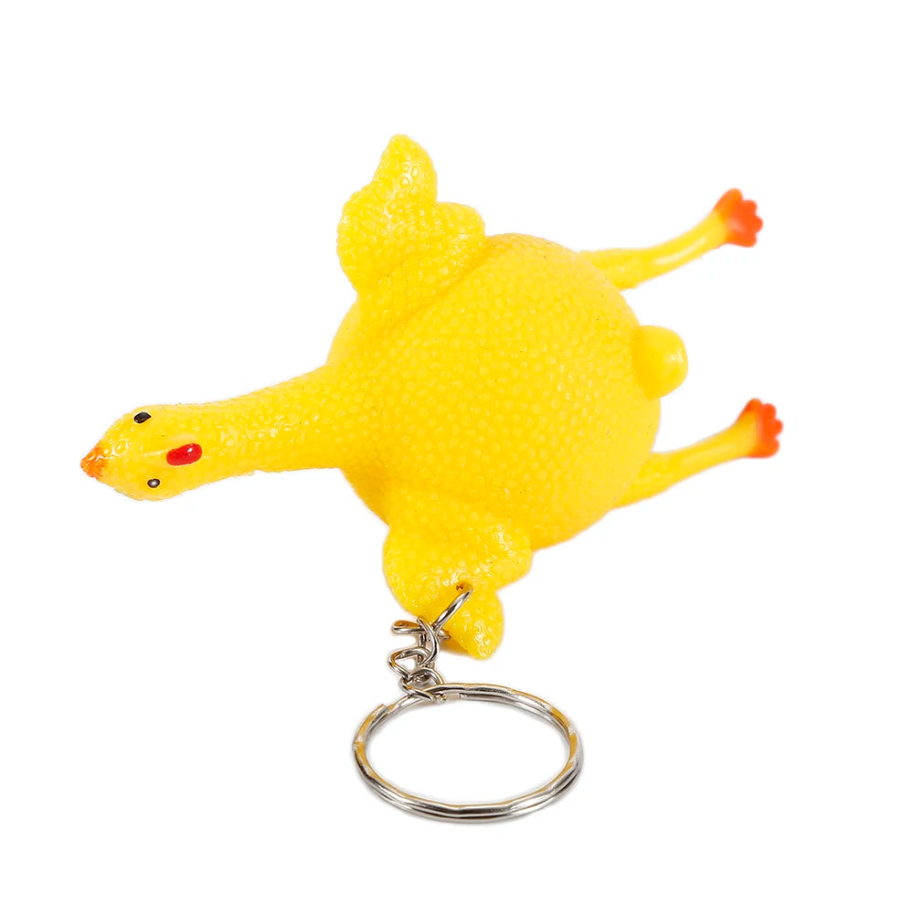 Eggsplosive™ Laying Chicken Keychain