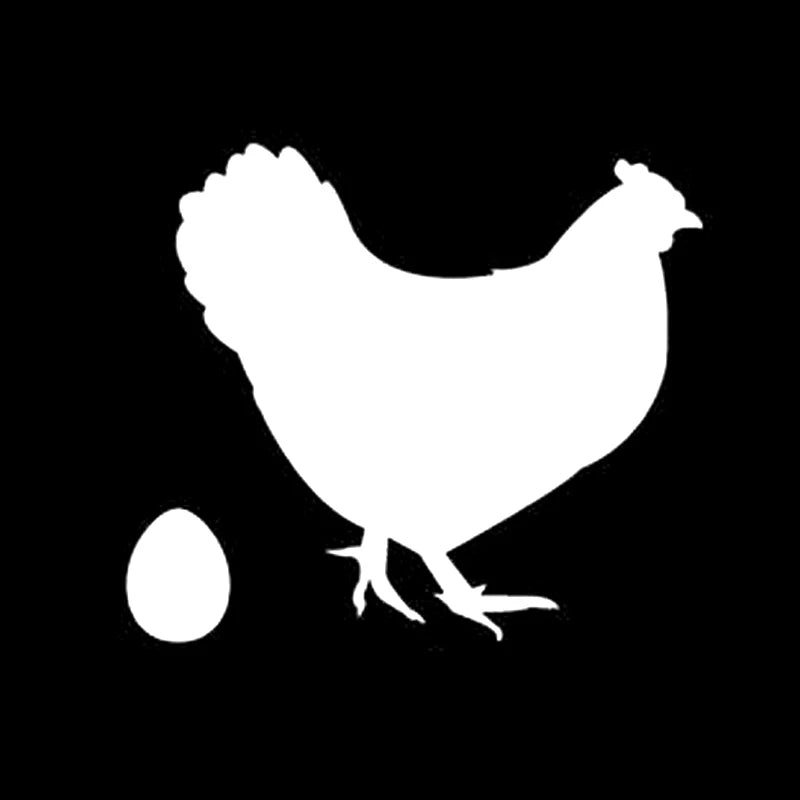 Chicken Laying Egg Decal