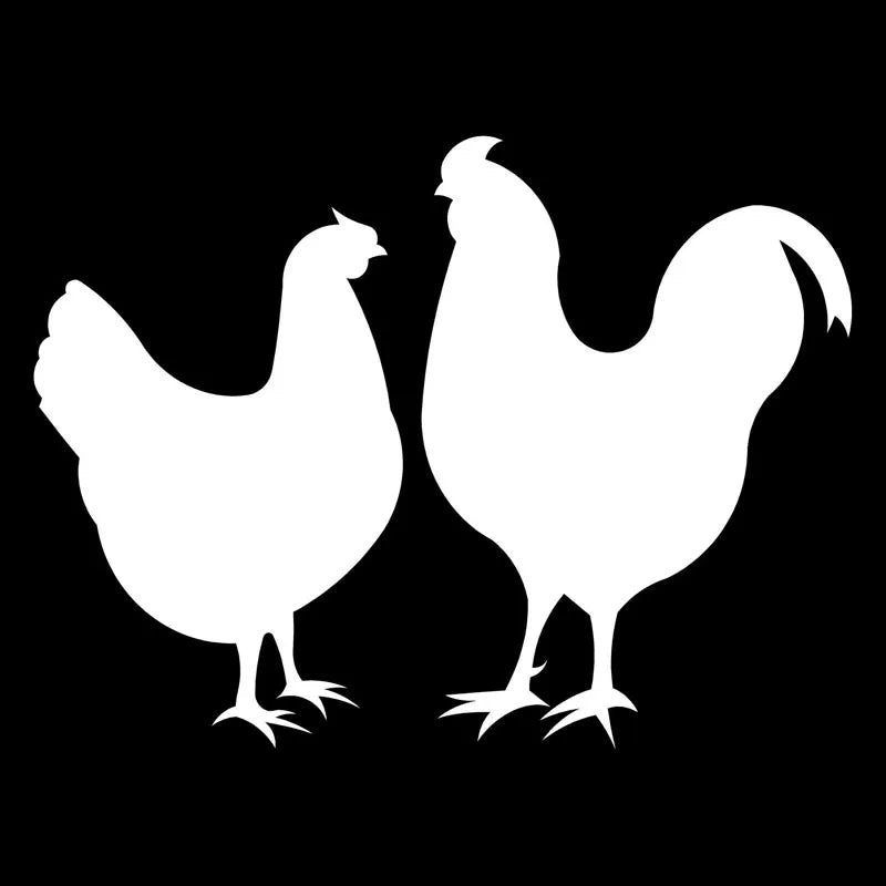 Chicken & Rooster Decal