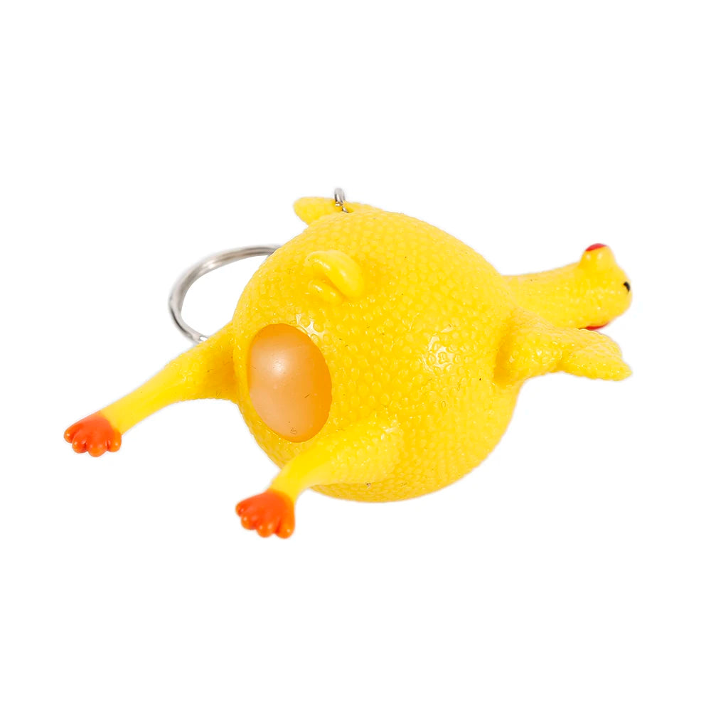 Eggsplosive™ Laying Chicken Keychain