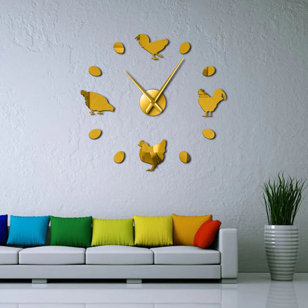 Chicken & Eggs Wall Clock