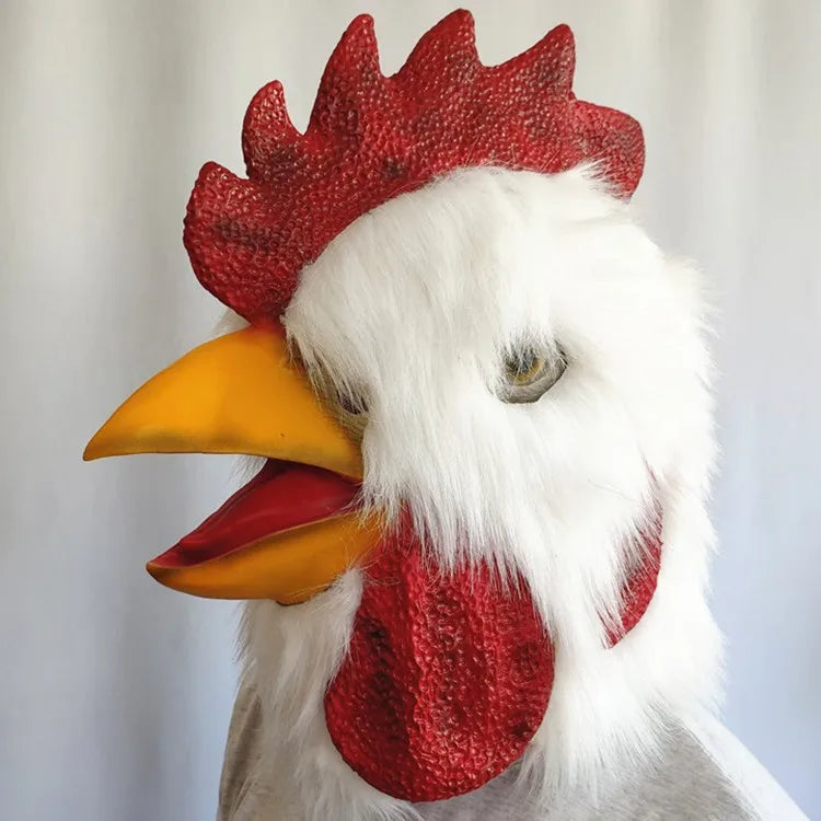 Latex Rooster Cosplay Mask