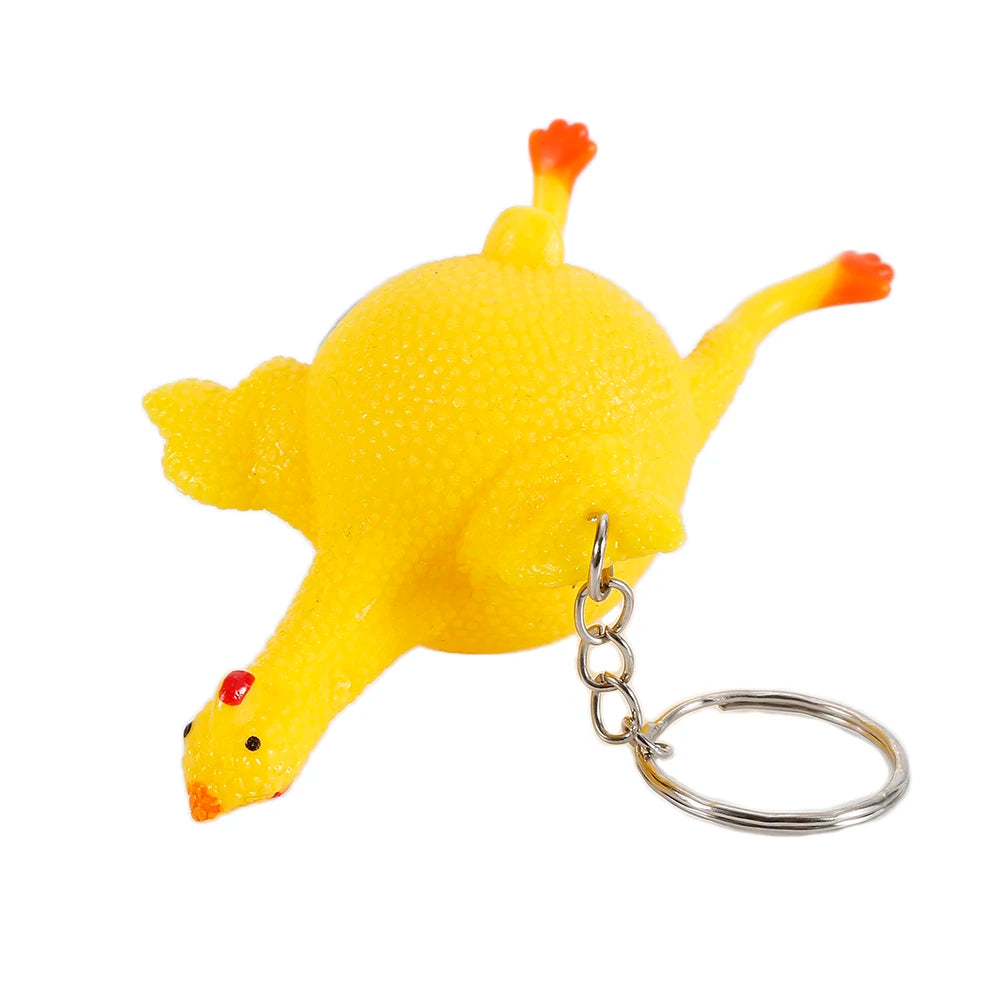 Eggsplosive™ Laying Chicken Keychain