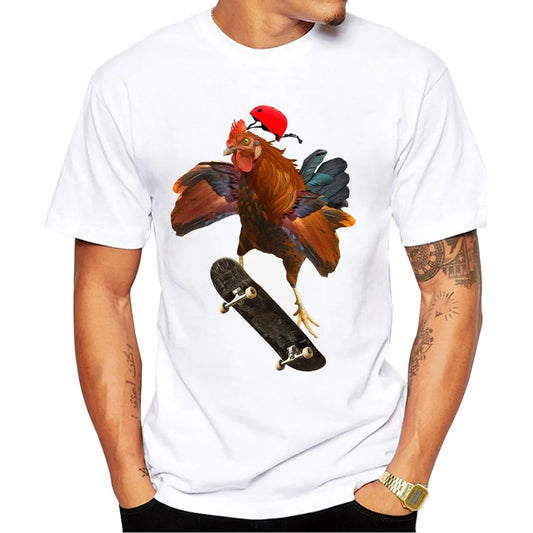 Skateboarding Chicken Tshirt