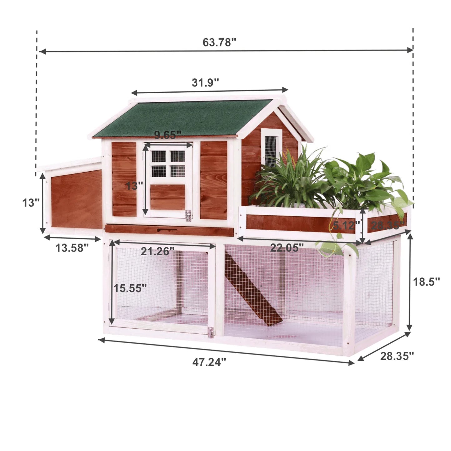 Small Chicken Coop with Garden Bed