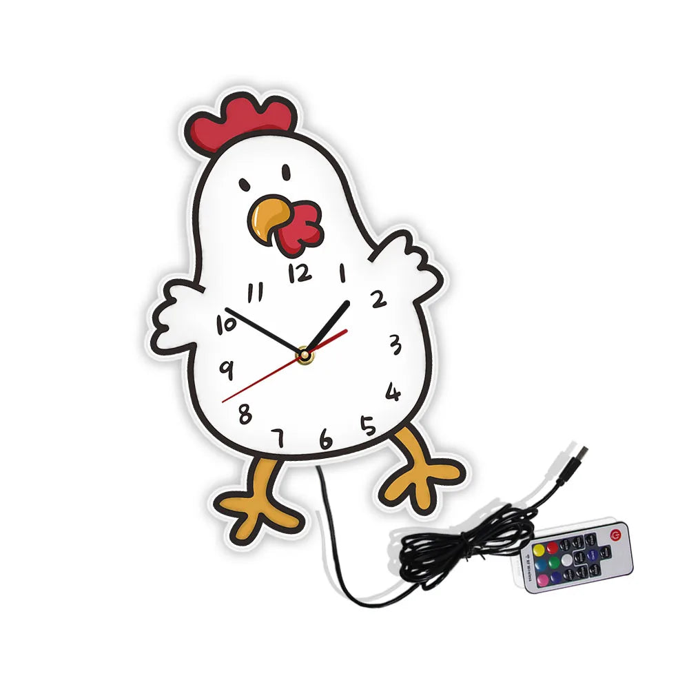 LED Chicken Wall Clock