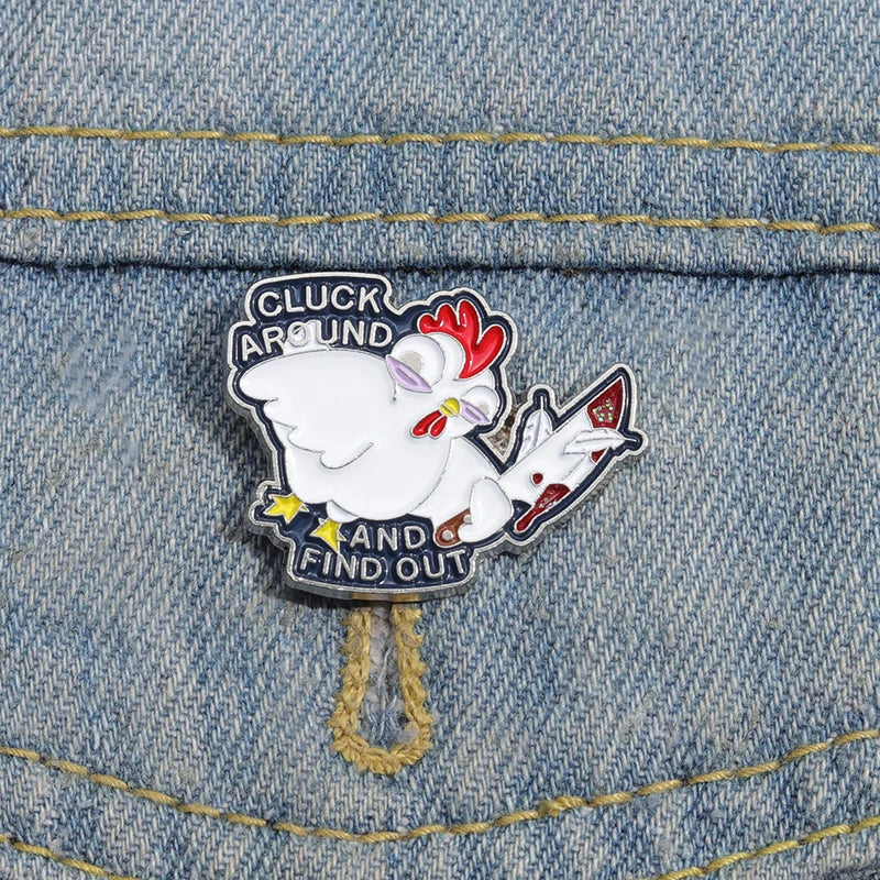 Cluck Around Lapel Pin