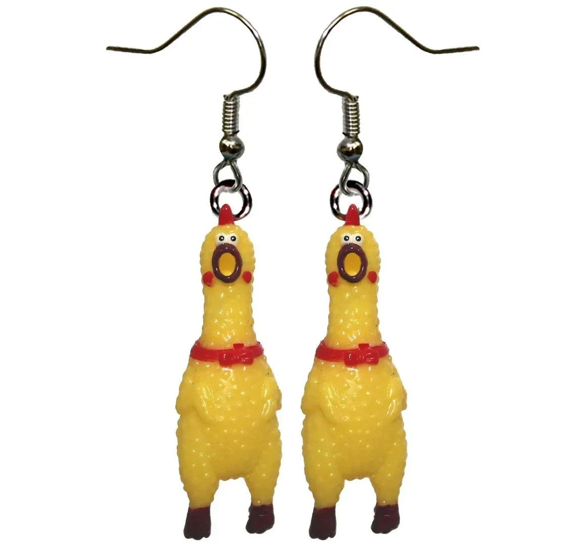 Rubber Chicken Earrings