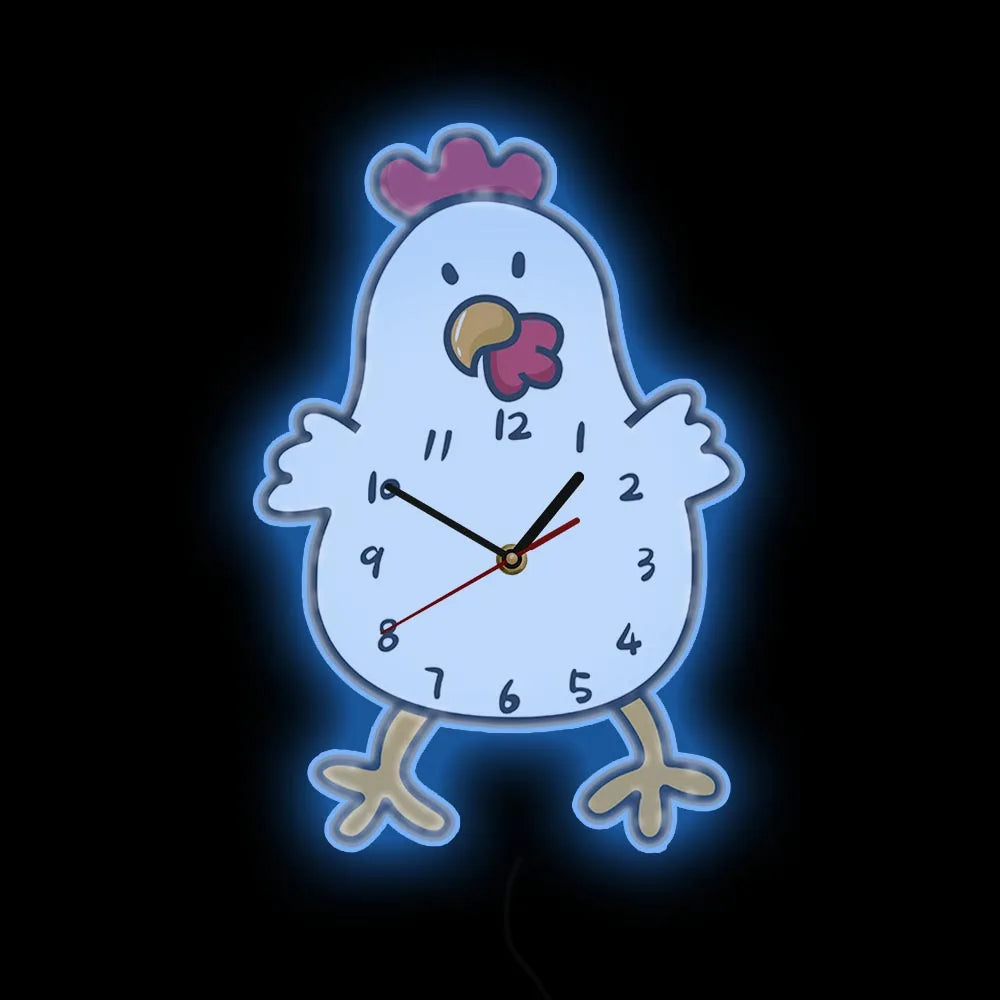 LED Chicken Wall Clock