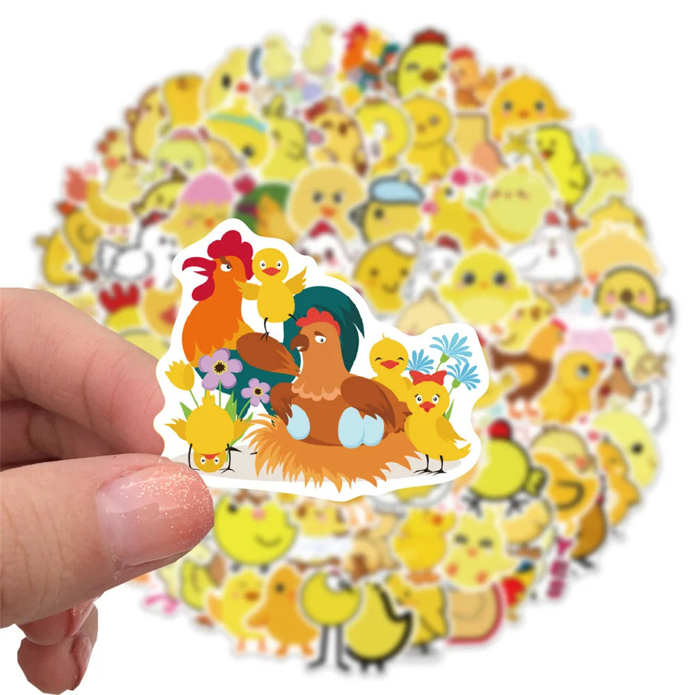 Cartoon Chick Stickers