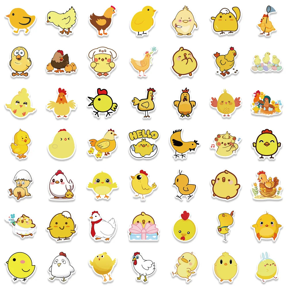 Cartoon Chick Stickers