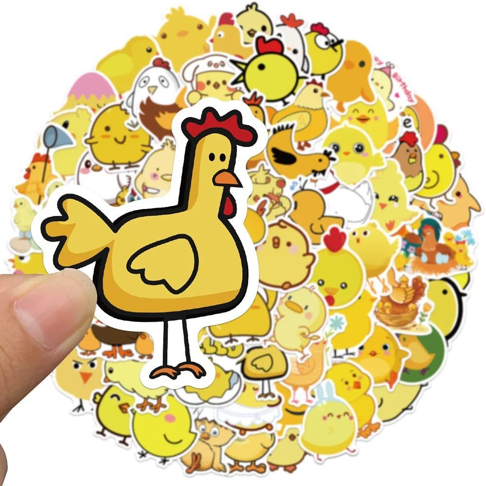 Cartoon Chick Stickers